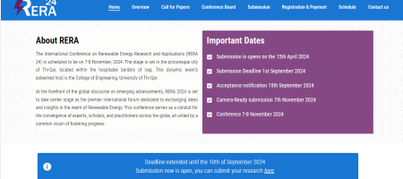 The International Conference on Renewable Energy Research and Applications