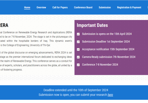 The International Conference on Renewable Energy Research and Applications (RERA 24)