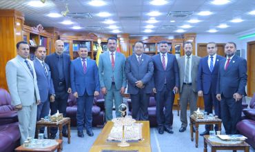 رئيس جامعة ذي قار يستقبل وفد كلية الإمام الكاظم (عليه السلام)