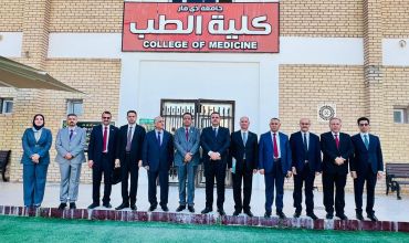 جامعة ذي قار تستقبل لجنة وزارية لاعتماد مستشفى الحبوبي مركزًا تدريبيًا
