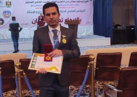 تدريسي في كلية الزراعة والأهوار يشارك في مؤتمر علمي ويحصد وسامين للإبداع